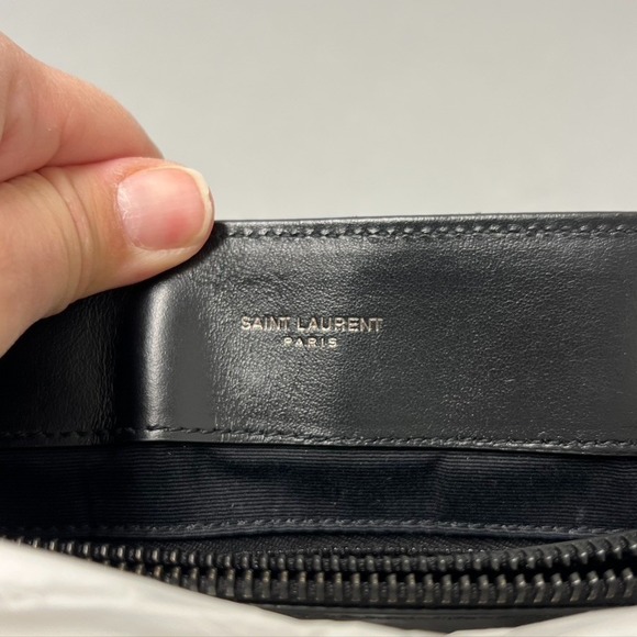 Saint Laurent Loulou Medium YSL Shoulder Bag Quilted Leather Black Designer - Picture 12 of 16